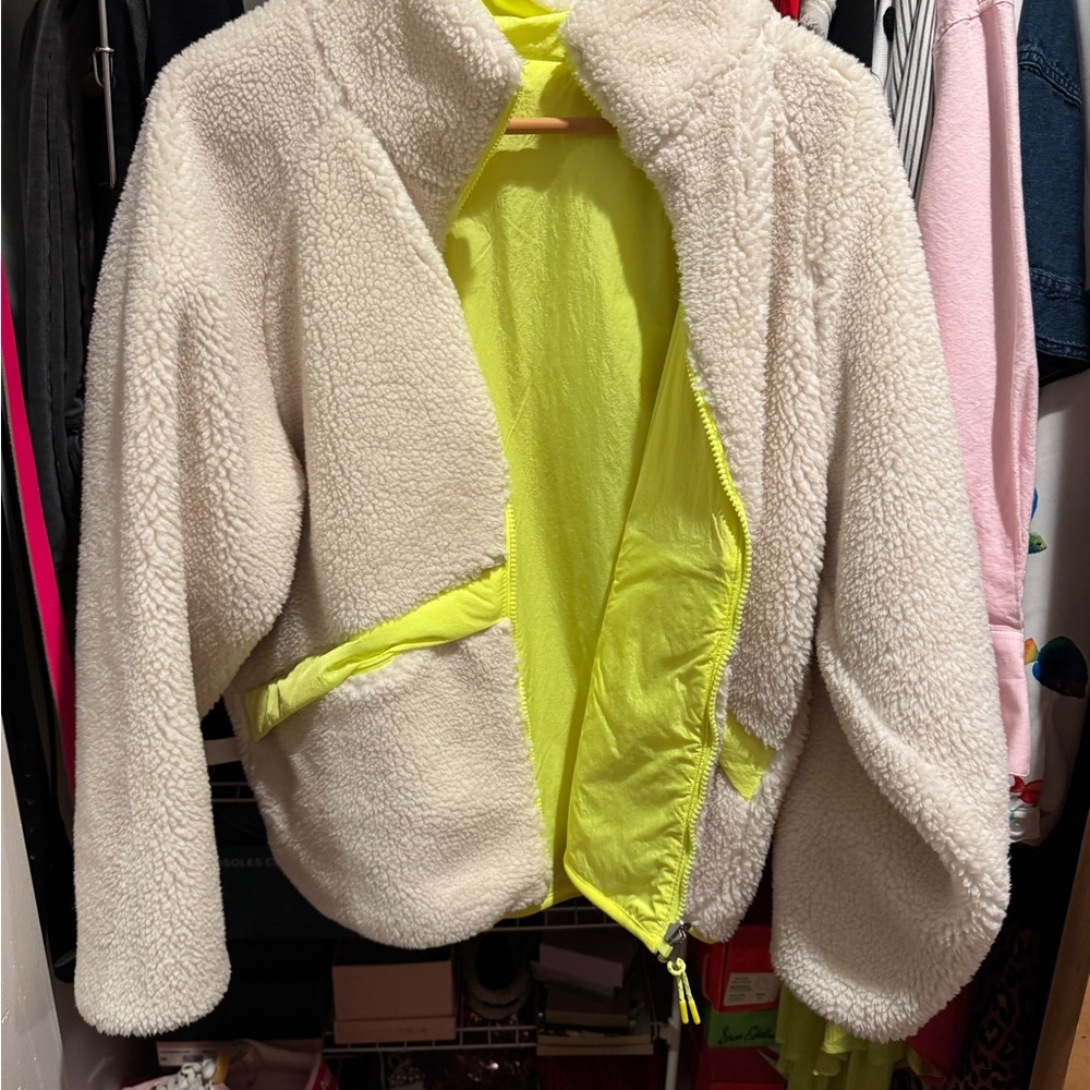 Calvin Klein Cream Sherpa Jacket